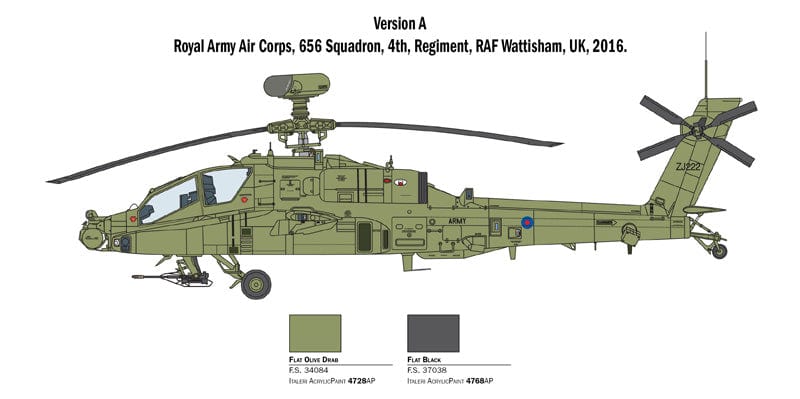 301 - Italeri - 2748 - Westland Apache AH1 / Boeing AH-64D Apache Longbow - paint schemes