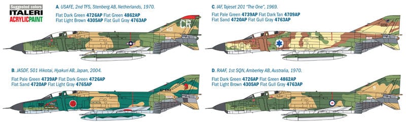 300 - Italeri - 2770 - McDonnell Douglas F-4E Phantom II - paint schemes