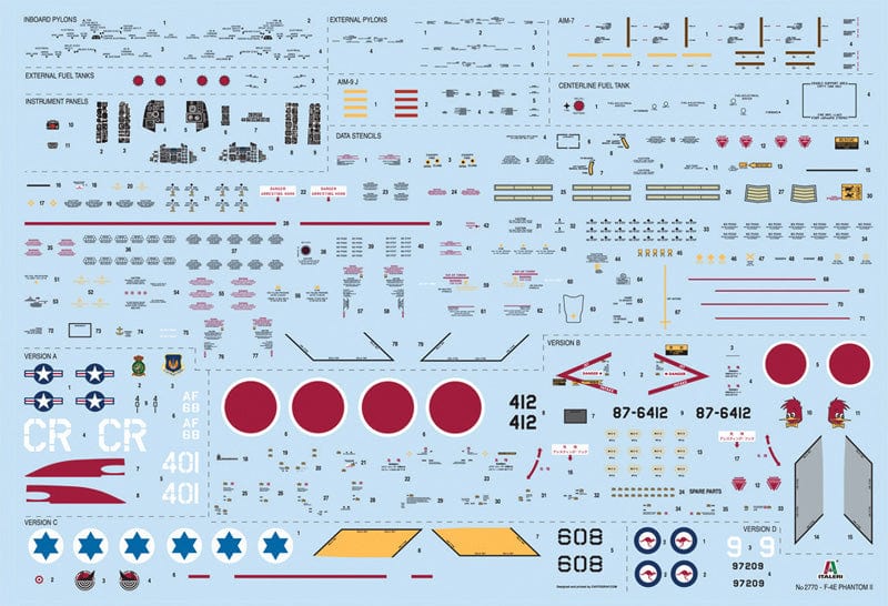 400 - Italeri - 2770 - McDonnell Douglas F-4E Phantom II - decals