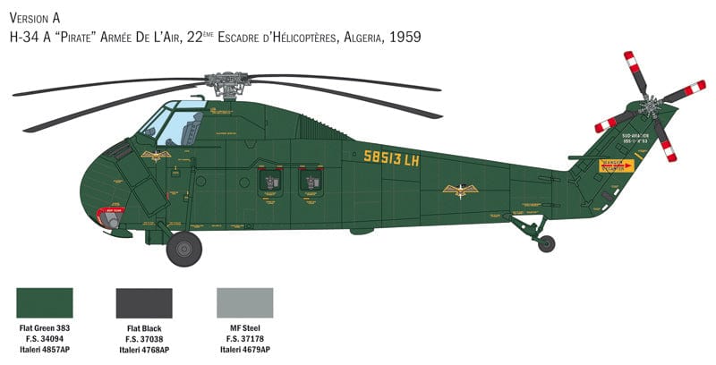 Italeri - 2776 - Sikorsky H-34A Pirate / UH-34A/D/G-I Choctaw - paint schemes