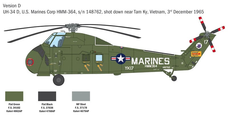 Italeri - 2776 - Sikorsky H-34A Pirate / UH-34A/D/G-I Choctaw - paint schemes
