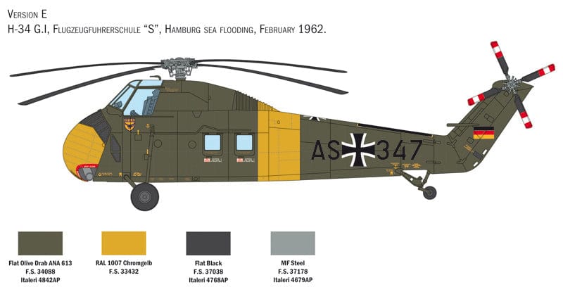 Italeri - 2776 - Sikorsky H-34A Pirate / UH-34A/D/G-I Choctaw - paint schemes
