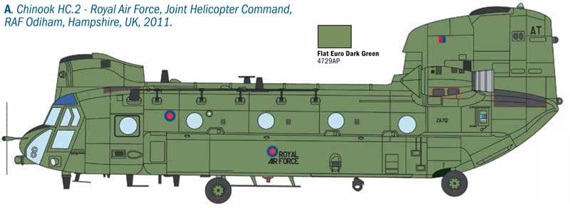 300 - Italeri - 2779 - Boeing Chinook HC2 / CH-47F/J Chinook - paint schemes