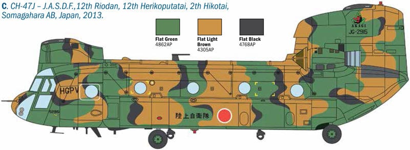 302 - Italeri - 2779 - Boeing Chinook HC2 / CH-47F/J Chinook - paint schemes