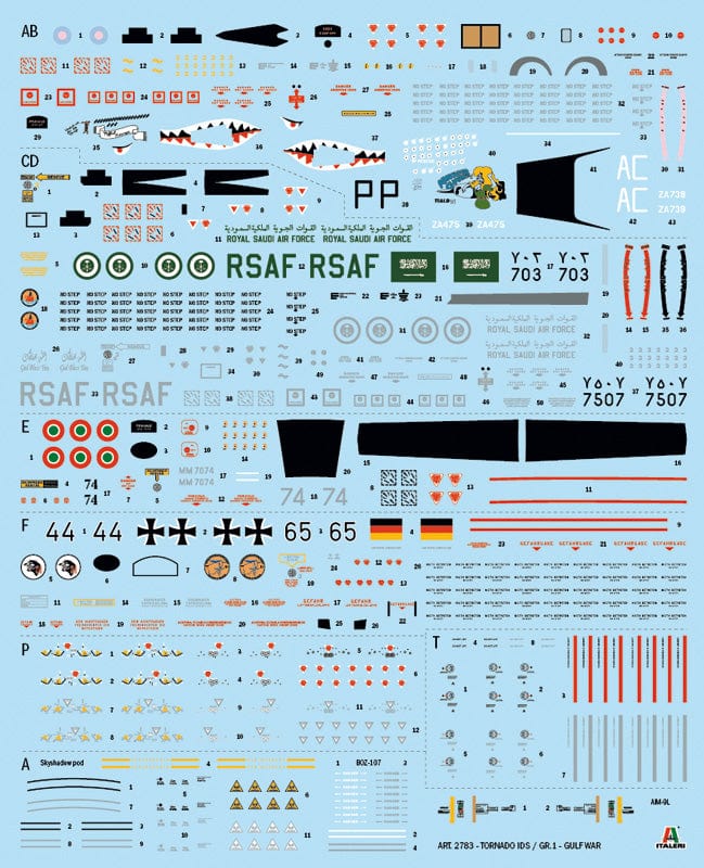 400 - Italeri - 2783 - Panavia Tornado GR1 / IDS ‘Gulf War’ - decals