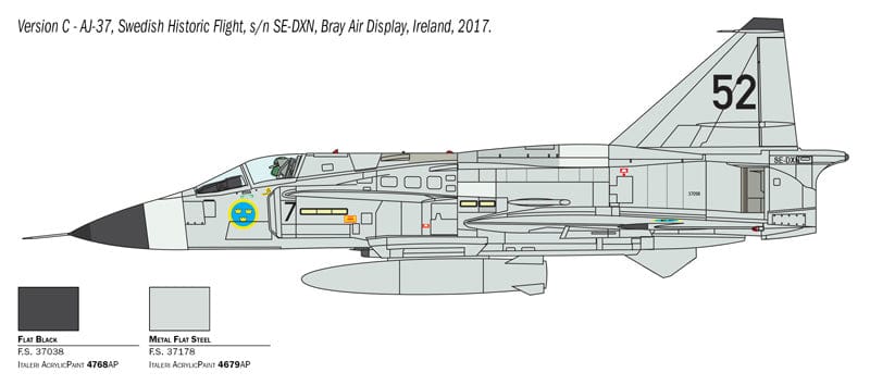302 - Italeri - 2785 - Saab JA 37Di Viggen - paint schemes