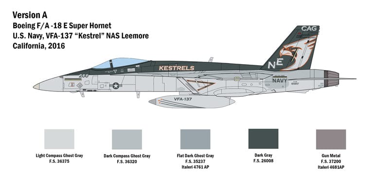 300 - Italeri - 2791 - Boeing F/A-18E Super Hornet - paint schemes