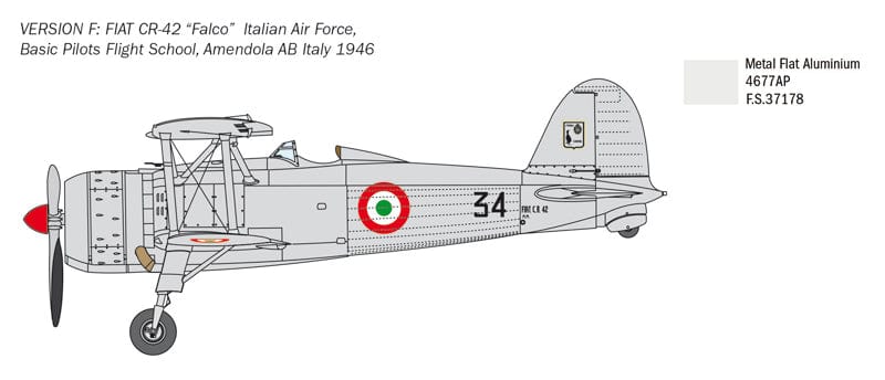 305 - Italeri - 2801 - Fiat CR.42 Falco ‘Battle of Britain’ - paint schemes