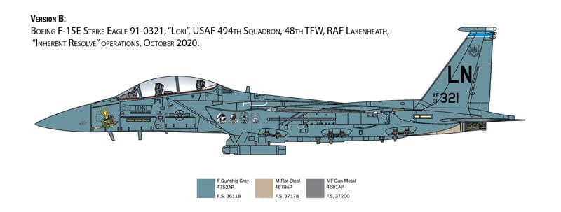 301 - Italeri - 2803 - McDonnell Douglas F-15E Strike Eagle - paint schemes