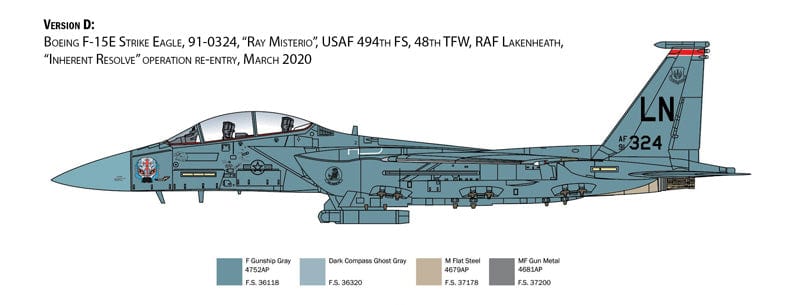 303 - Italeri - 2803 - McDonnell Douglas F-15E Strike Eagle - paint schemes