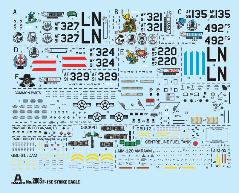 400 - Italeri - 2803 - McDonnell Douglas F-15E Strike Eagle - decals
