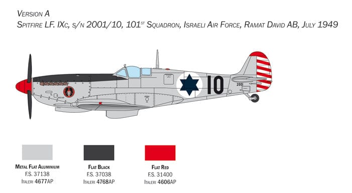 300 - Italeri - 2804 - Supermarine Spitfire Mk IX - paint schemes