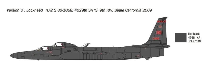 303 - Italeri - 2809 - Lockheed TR-1A/B / TU-2S/U-2S Dragon Lady - paint schemes