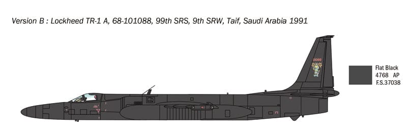 301 - Italeri - 2809 - Lockheed TR-1A/B / TU-2S/U-2S Dragon Lady - paint schemes