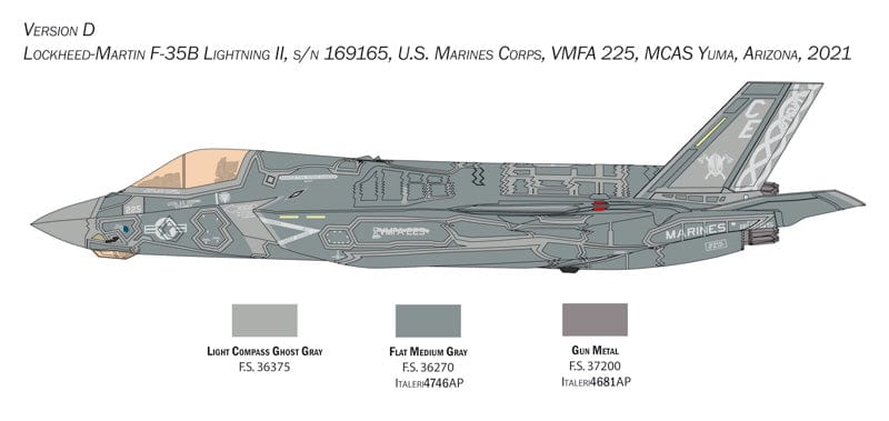 303 - Italeri - 2810 - Lockheed Martin F-35B Lightning II - paint schemes
