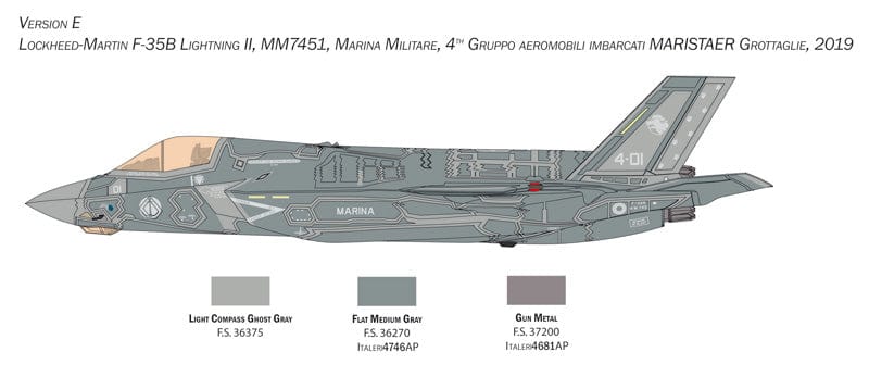304 - Italeri - 2810 - Lockheed Martin F-35B Lightning II - paint schemes