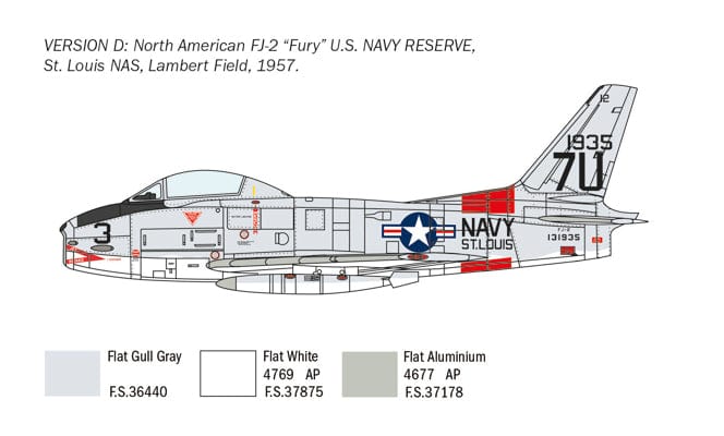 303 - Italeri - 2811 - North American FJ-2/3 Fury - paint schemes