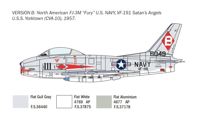 301 - Italeri - 2811 - North American FJ-2/3 Fury - paint schemes