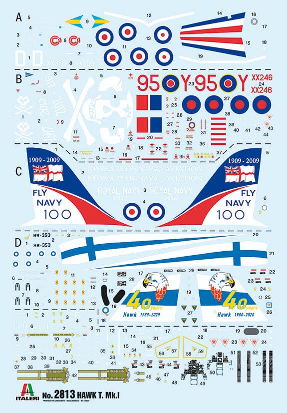400 - Italeri - 2813 - BAe Hawk T1 / Mk 51 - decals