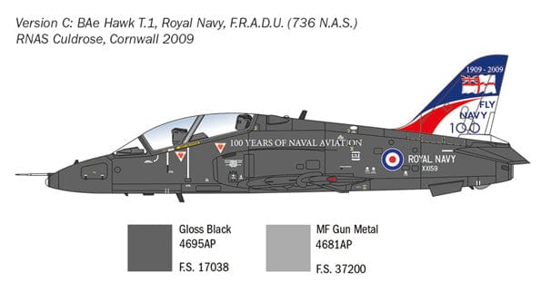 302 - Italeri - 2813 - BAe Hawk T1 / Mk 51 - paint schemes