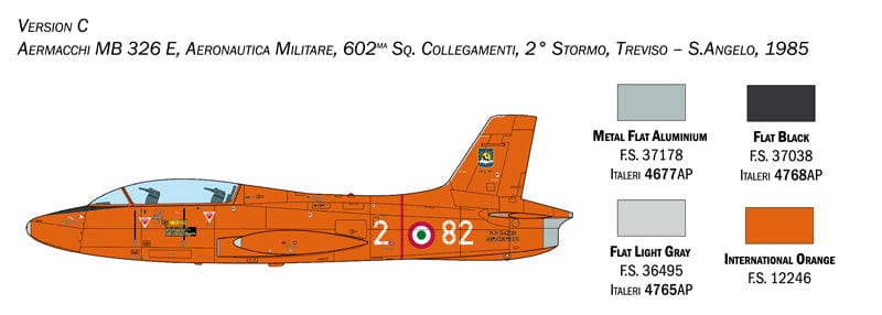 302 - Italeri - 2814 - Aermacchi MB-326E/G/H / Atlas Impala Mk I - paint schemes