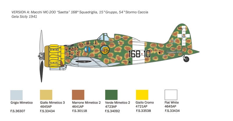 300 - Italeri - 2815 - Macchi C.200 Saetta Serie I - paint schemes