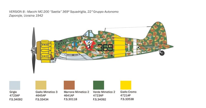 301 - Italeri - 2815 - Macchi C.200 Saetta Serie I - paint schemes