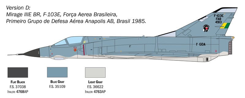 303 - Italeri - 2816 - Dassault Mirage IIIE - paint schemes