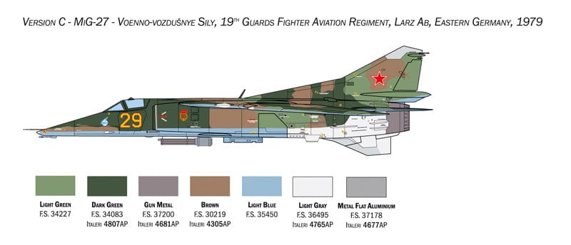 302 - Italeri - 2817 - Mikoyan-Gurevich MiG-23BN / MiG-27 Flogger - paint schemes