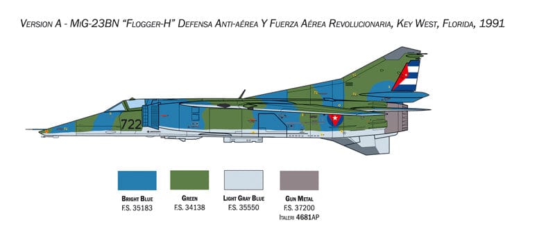 300 - Italeri - 2817 - Mikoyan-Gurevich MiG-23BN / MiG-27 Flogger - paint schemes