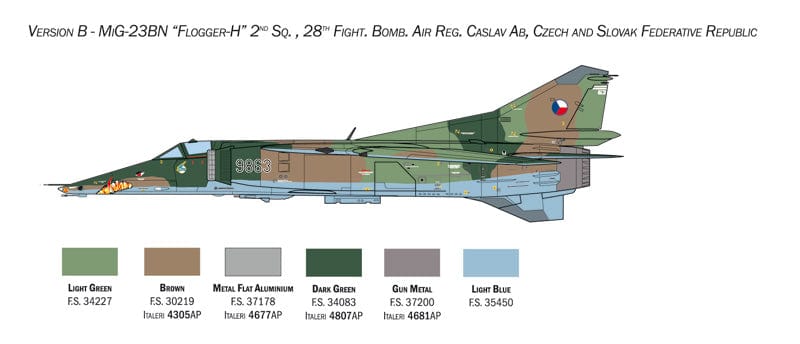 301 - Italeri - 2817 - Mikoyan-Gurevich MiG-23BN / MiG-27 Flogger - paint schemes