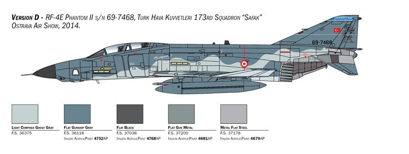 303 - Italeri - 2818 - McDonnell Douglas RF-4E Phantom II - paint schemes