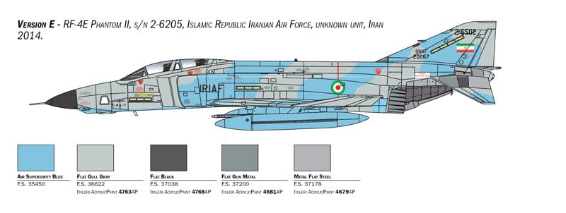 304 - Italeri - 2818 - McDonnell Douglas RF-4E Phantom II - paint schemes