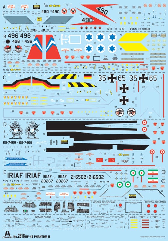 400 - Italeri - 2818 - McDonnell Douglas RF-4E Phantom II - decals
