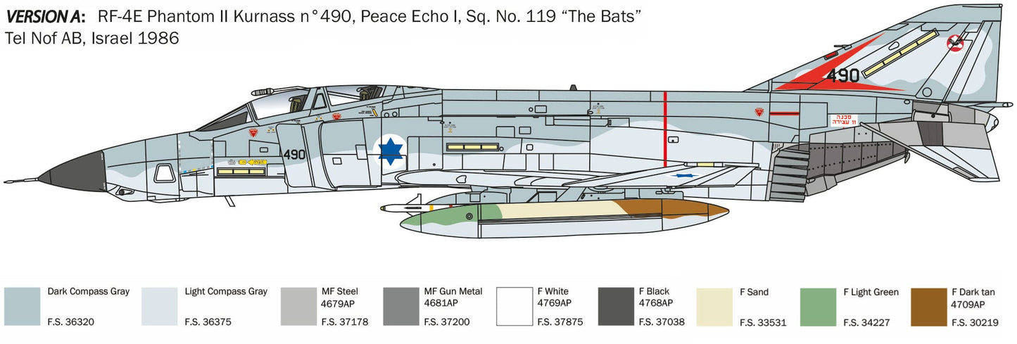300 - Italeri - 2818 - McDonnell Douglas RF-4E Phantom II - paint schemes