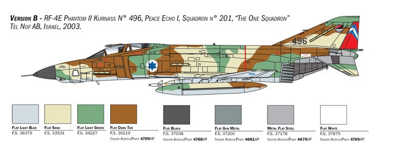 301 - Italeri - 2818 - McDonnell Douglas RF-4E Phantom II - paint schemes