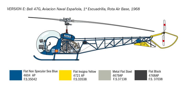 304 - Italeri - 2820 - Bell OH-13 Sioux - paint schemes