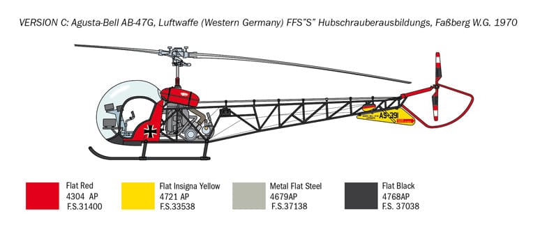 302 - Italeri - 2820 - Bell OH-13 Sioux - paint schemes