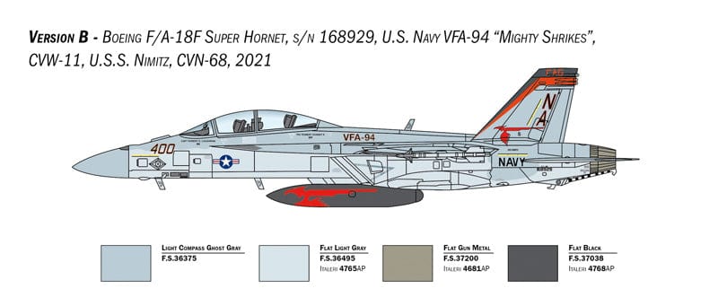 301 - Italeri - 2823 - Boeing F/A-18F Super Hornet - paint schemes