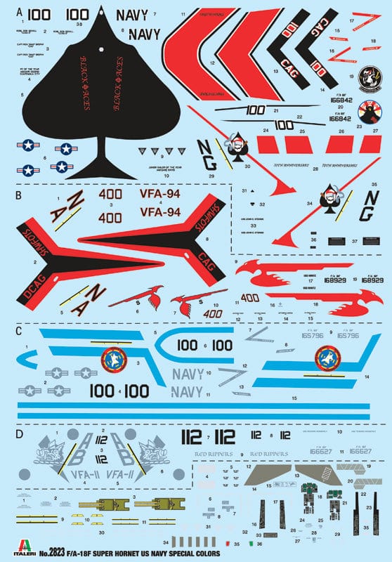 400 - Italeri - 2823 - Boeing F/A-18F Super Hornet - decals