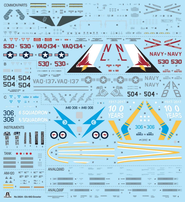 400 - Italeri - 2824 - Boeing EA-18G Growler - decals
