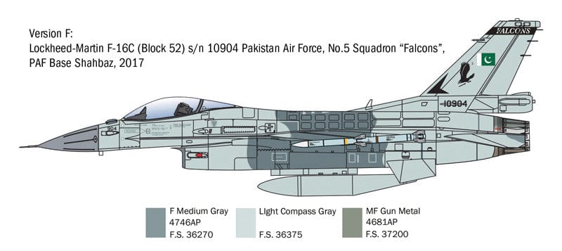 305 - Italeri - 2825 - Lockheed Martin F-16C Fighting Falcon - paint schemes