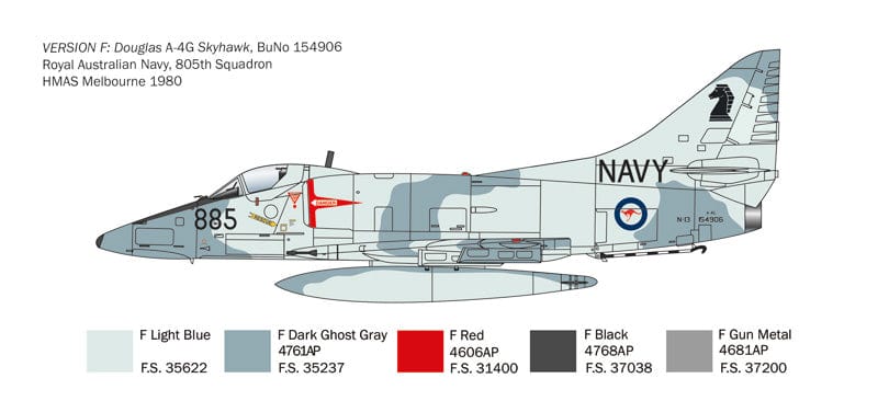 305 - Italeri - 2826 - Douglas A-4E/F/G Skyhawk - paint schemes