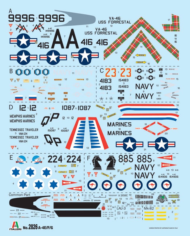 400 - Italeri - 2826 - Douglas A-4E/F/G Skyhawk - decals