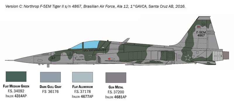 302 - Italeri - 2827 - Northrop F-5E Tiger II - paint schemes