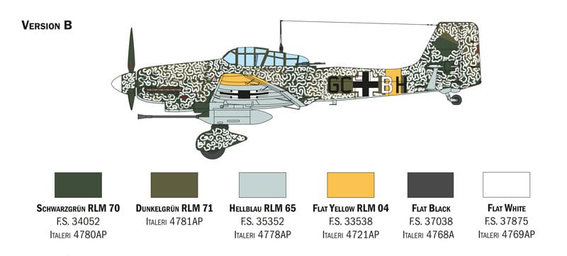 301 - Italeri - 2830 - Junkers Ju 87 G-1 Stuka Kanonenvogel - paint schemes