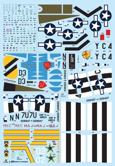400 - Italeri - 2835 - Republic P-47D Thunderbolt - decals