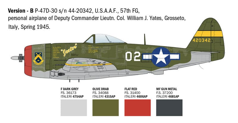 301 - Italeri - 2835 - Republic P-47D Thunderbolt - paint schemes