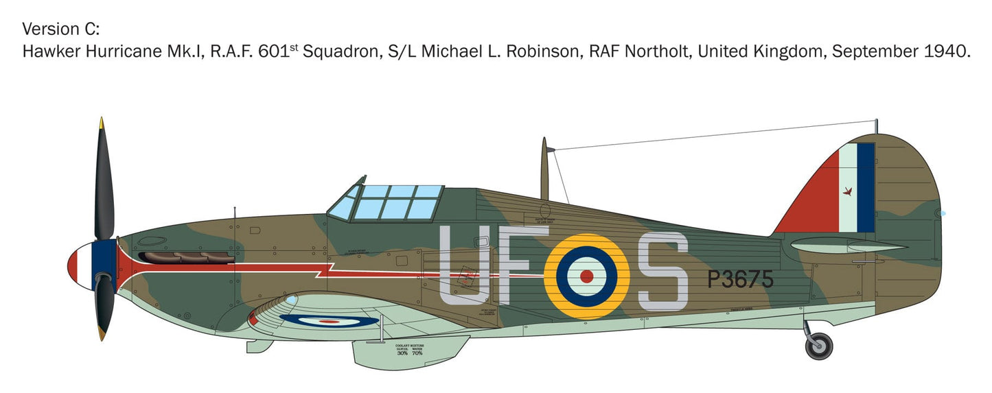 302 - Italeri - 2838 - Hawker Hurricane Mk I ‘WWII Aces’ - paint schemes