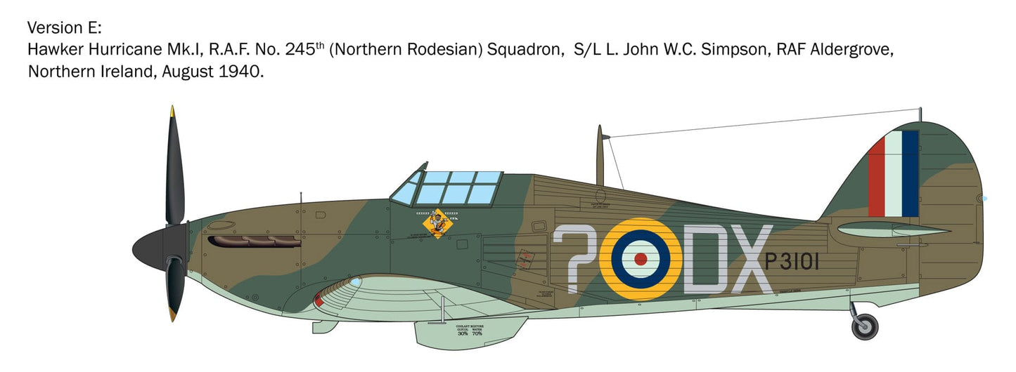 303 - Italeri - 2838 - Hawker Hurricane Mk I ‘WWII Aces’ - paint schemes